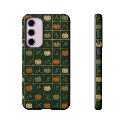 Green Pumpkin Check Tough Case