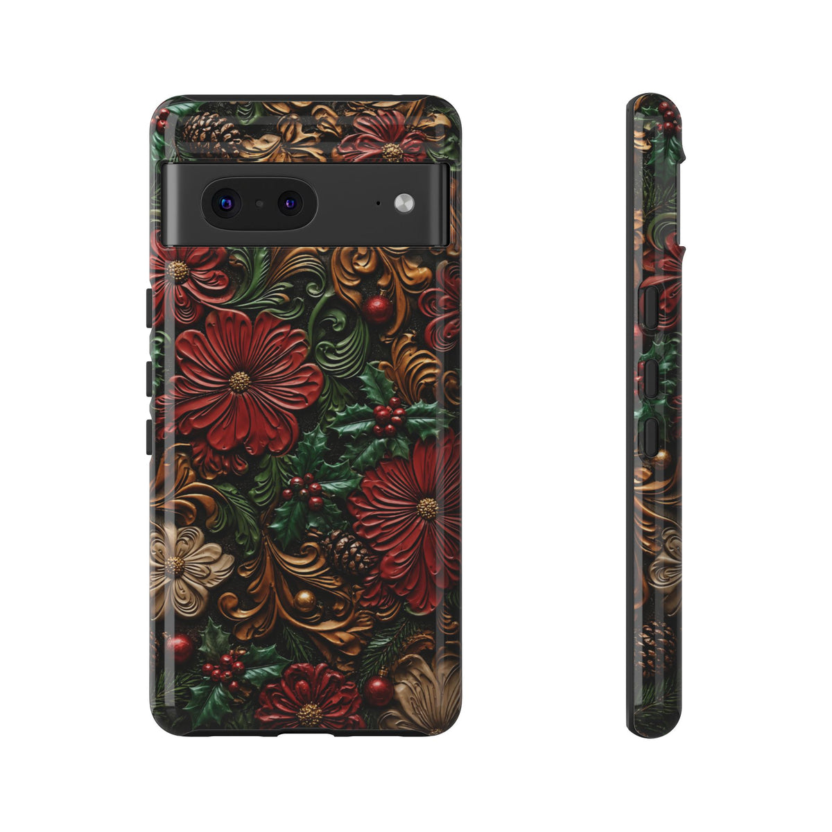 Tooled Christmas Blooms Tough Case