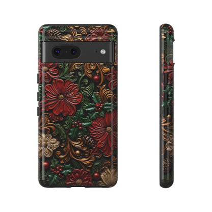 Tooled Christmas Blooms Tough Case