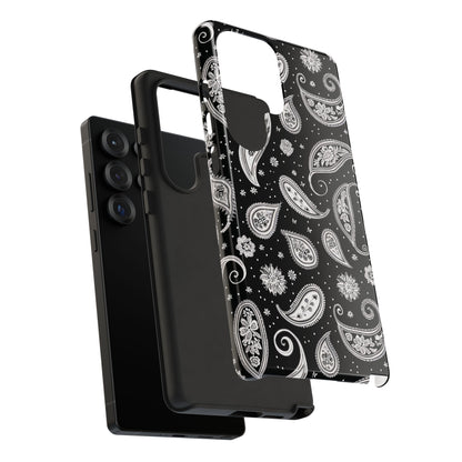 Black White Paisley Phone Case