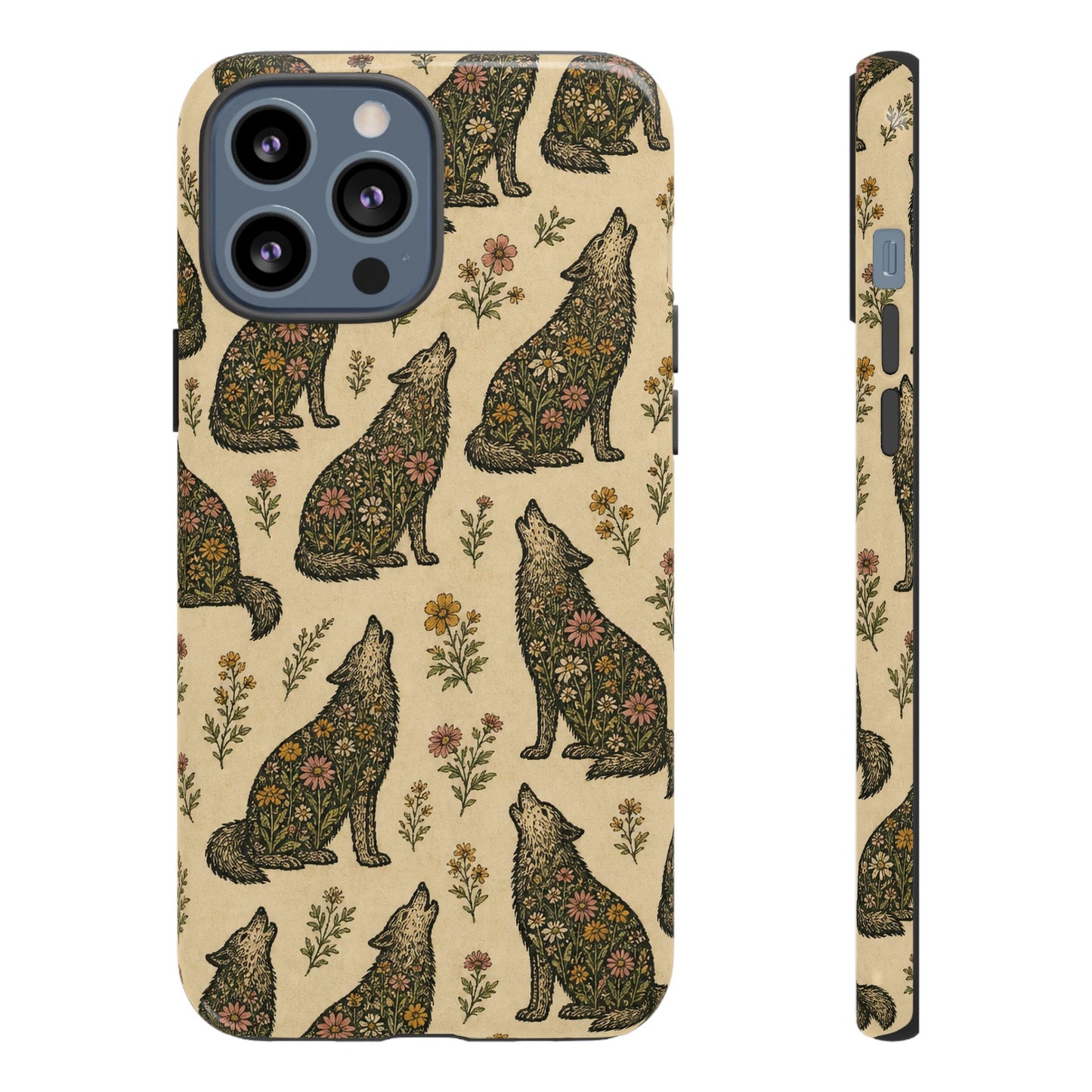 Floral Wolf Tough Case