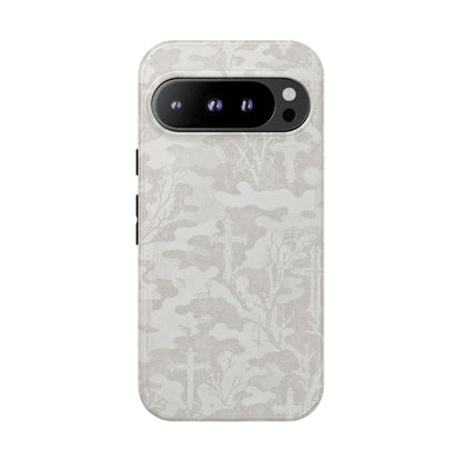 White Camo Cross Tough Case