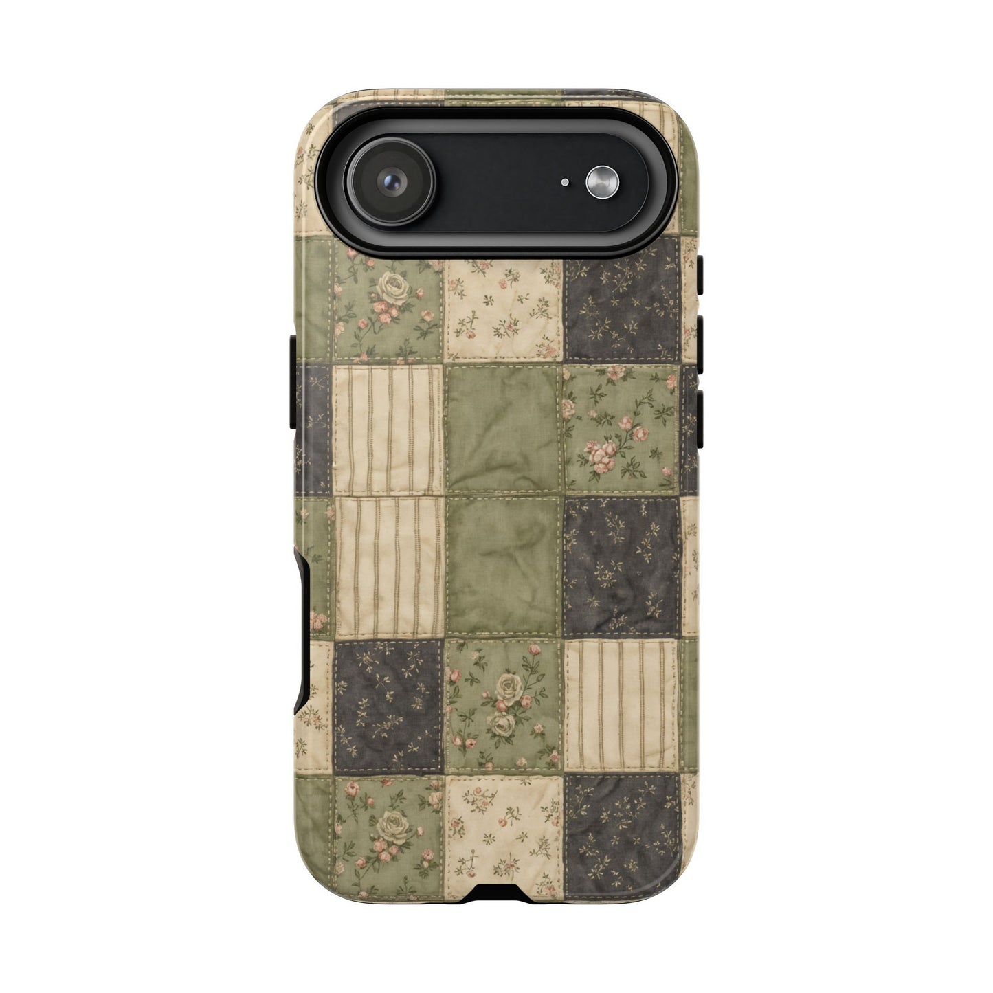 Sage Floral Patchwork Tough Case