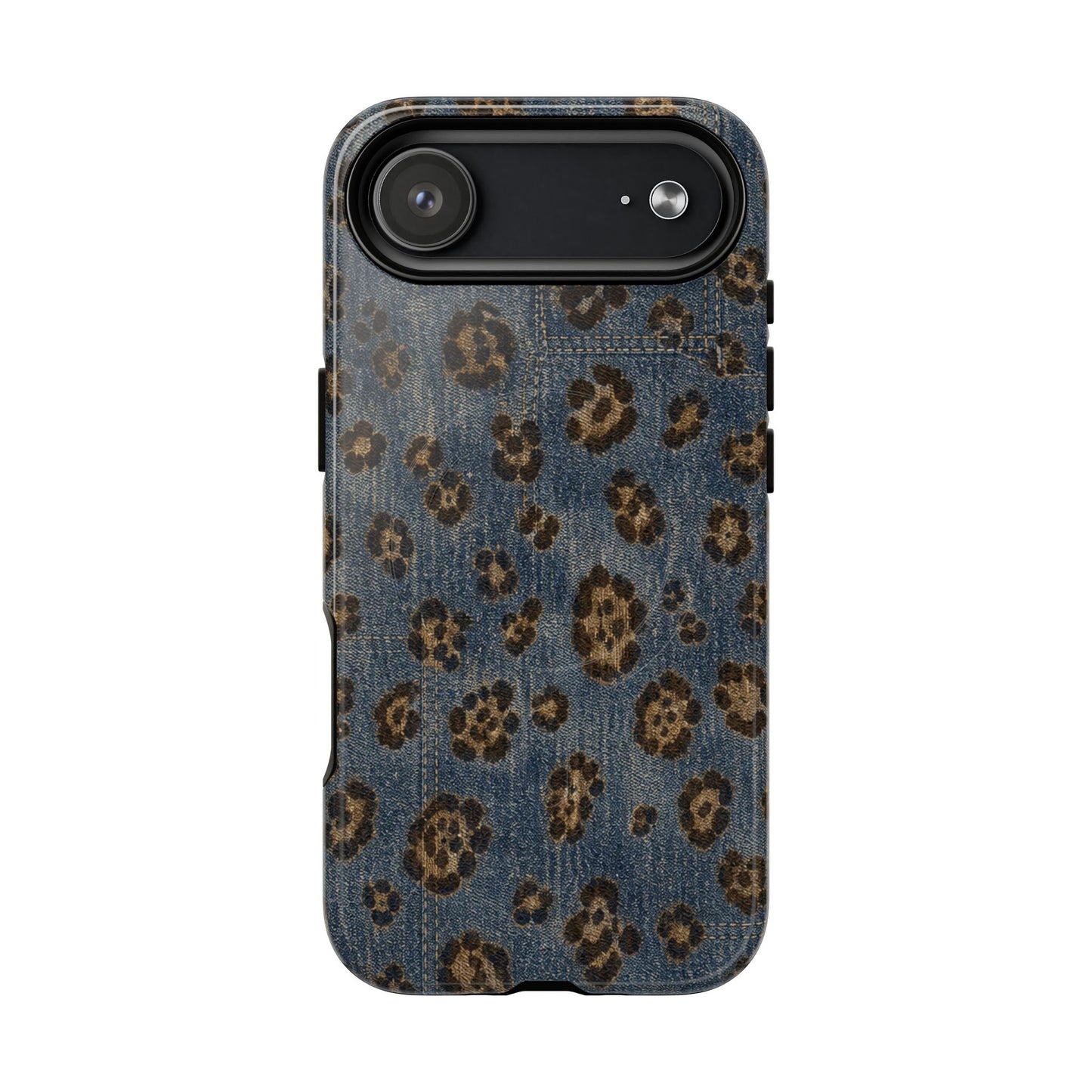 Denim Leopard Magnetic Case