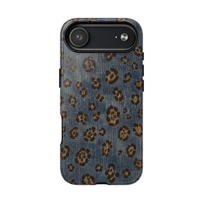 Denim Leopard Magnetic Case