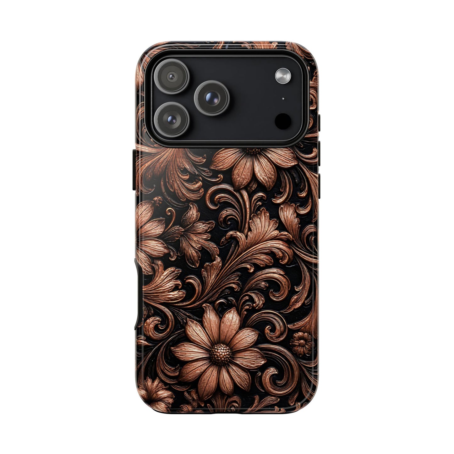 Rose Gold Floral Tough Case