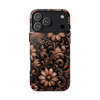 Rose Gold Floral Tough Case