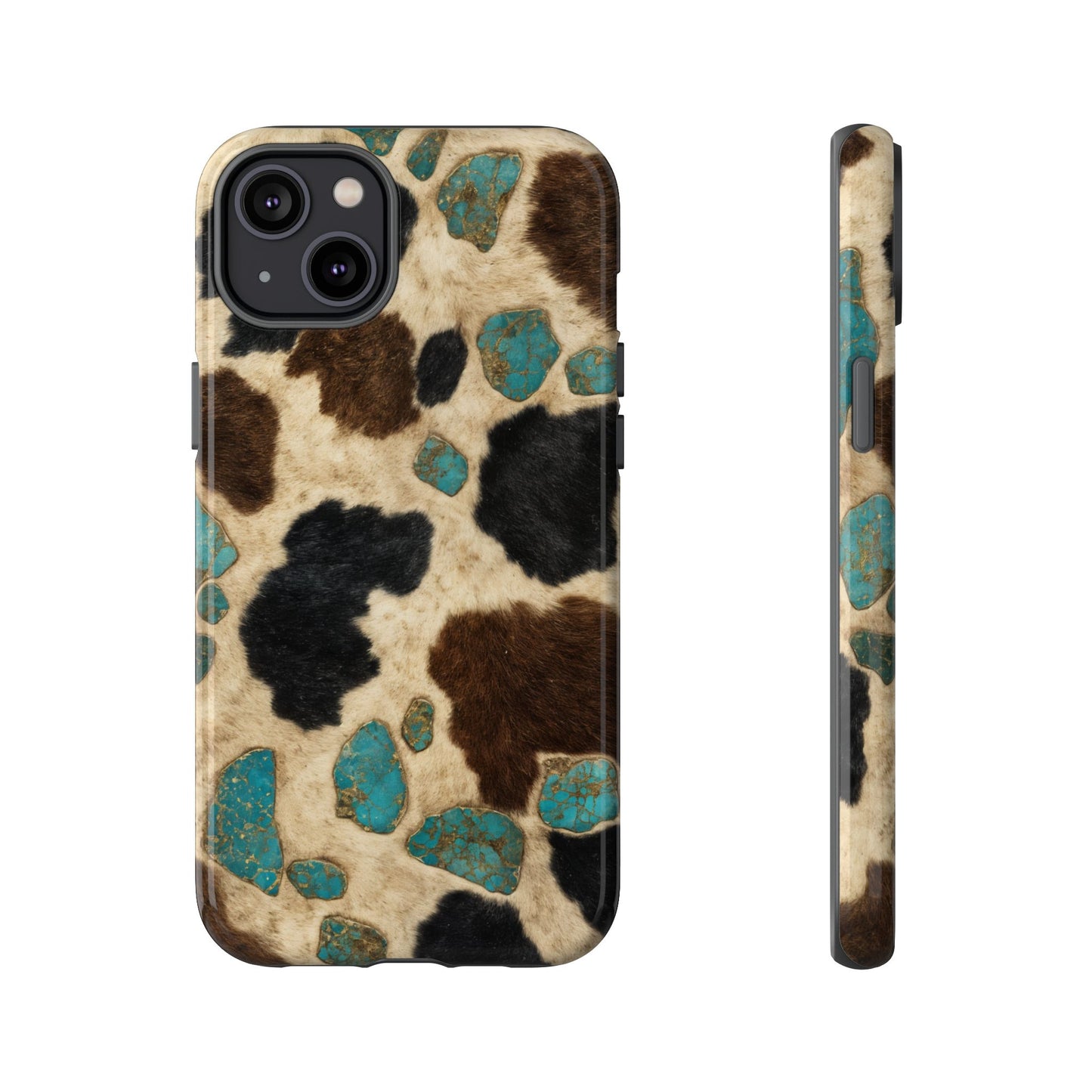 Turquoise Cowhide Tough Case