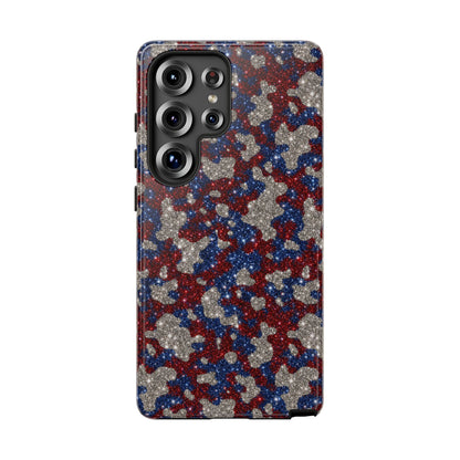USA Cowhide Glitter Tough Case