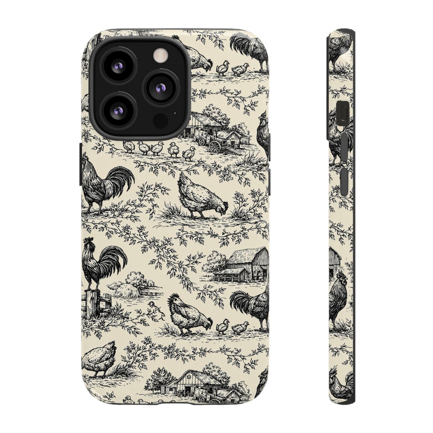 Toile Chickens Tough Case