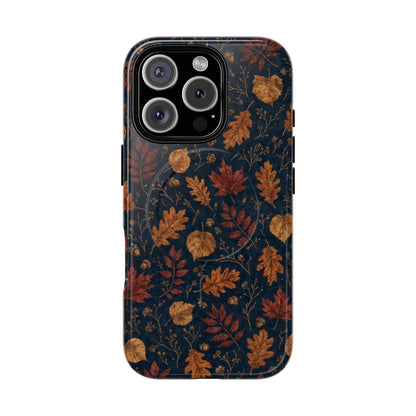 Navy Oak Leaf Magnetic Case