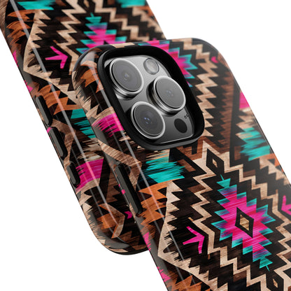 Neon Aztec Rug Tough Case