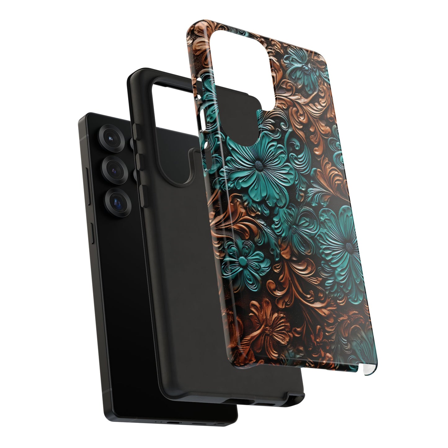 Tooled Floral Phone Case