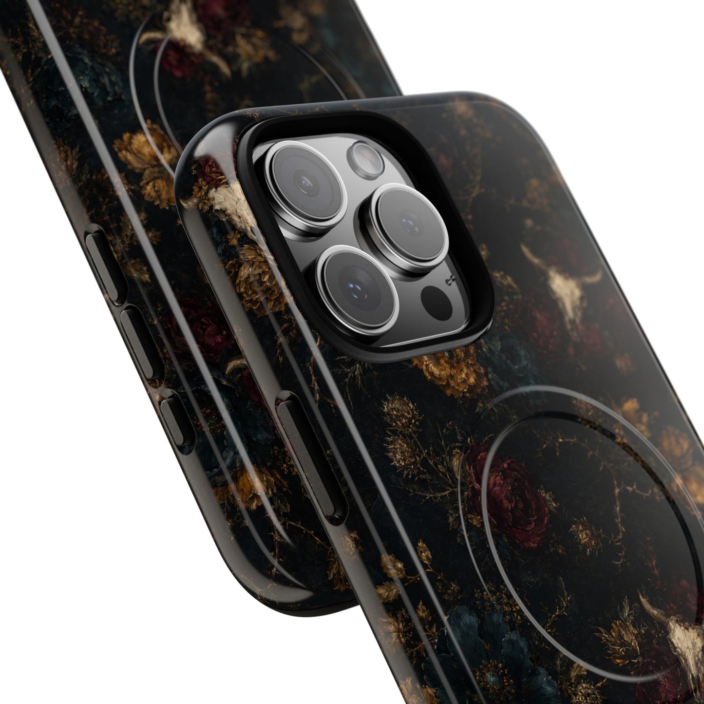 Bull Skull Bloom Magnetic Case