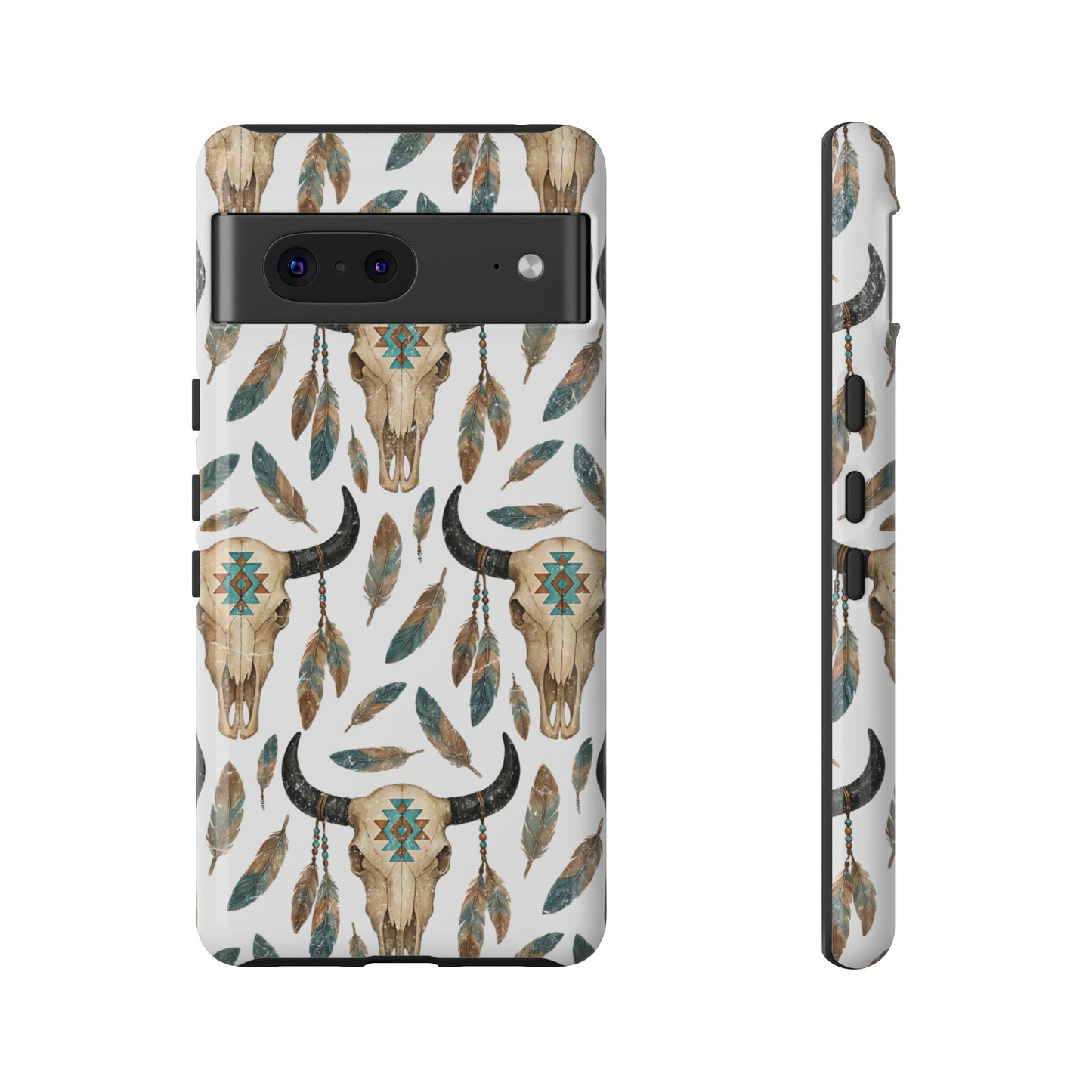 Aztec Feather Skull Tough Case