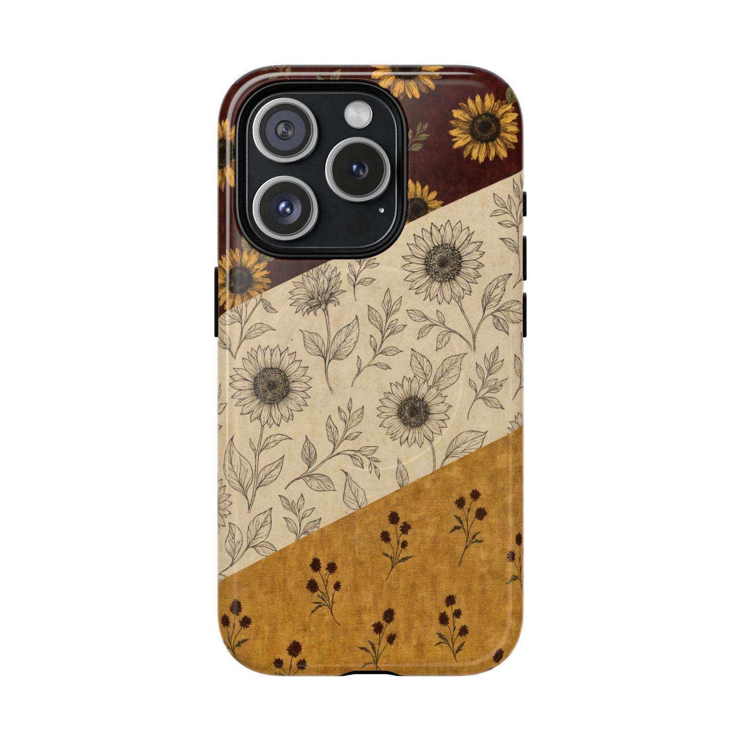 Sunflower Burgundy Swaths Magnetic Case