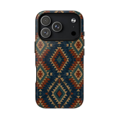 Navy Aztec Magnetic Case