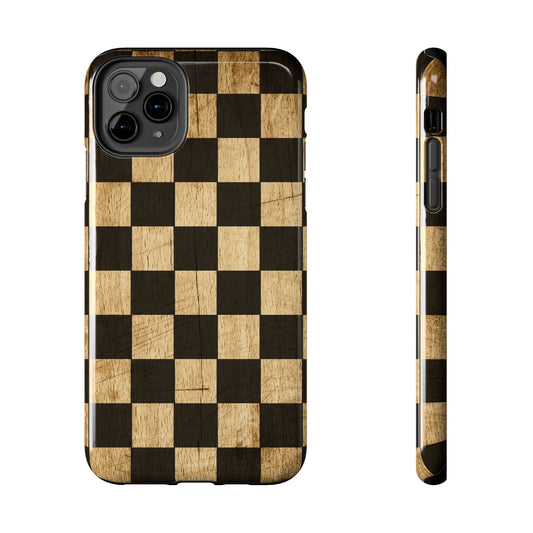 Checkered Rustic Wood Phone Case