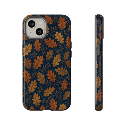 Navy Autumn Leaves Tough Case