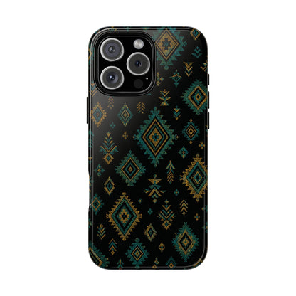 Turquoise Gold Aztec Tough Case