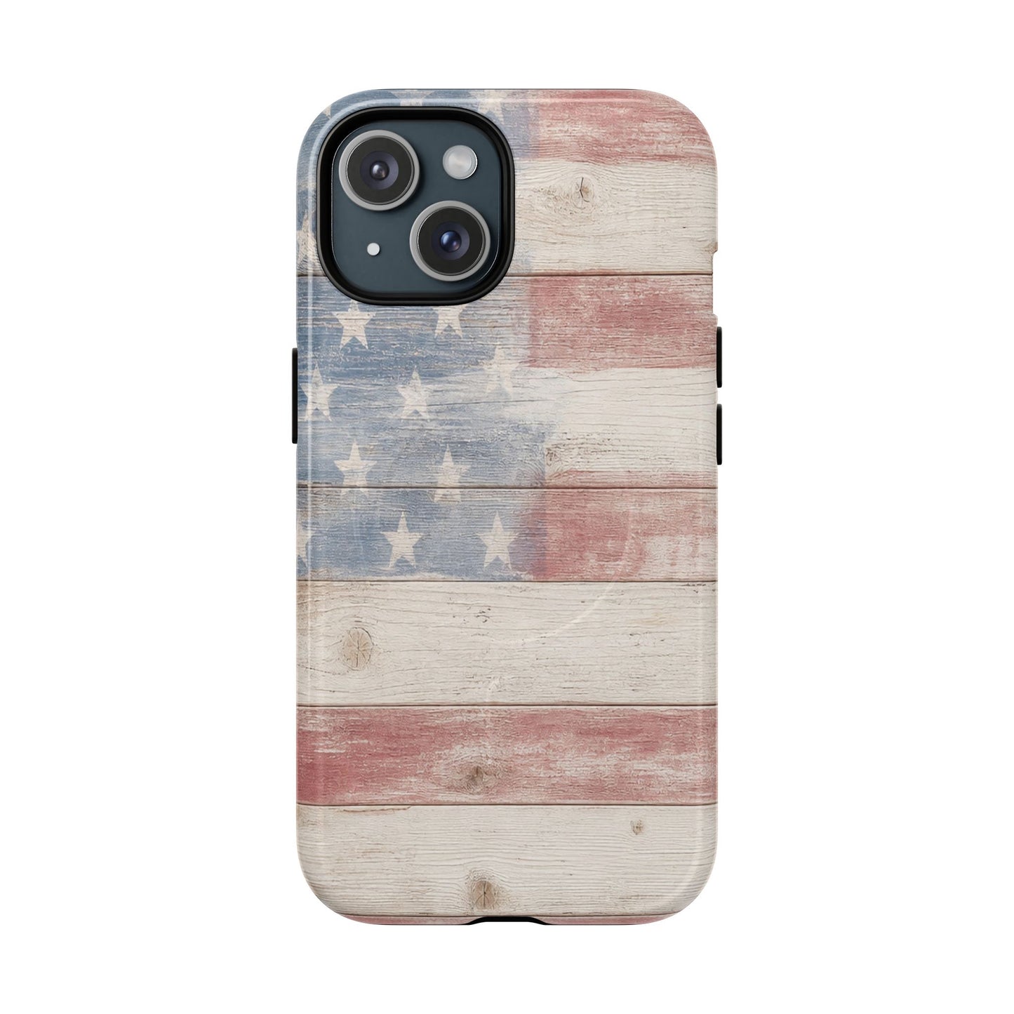 White Wood Flag Magnetic Case