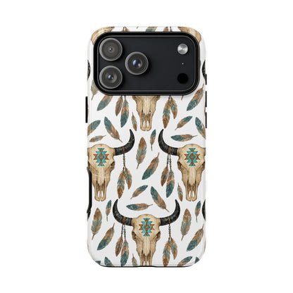 Aztec Feather Skull Tough Case