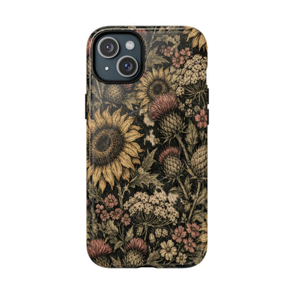 Cowhide Sunflower Thistles Magnetic Case
