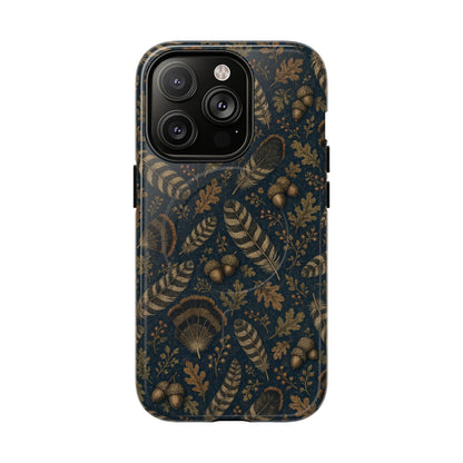 Navy Feathers Magnetic Case
