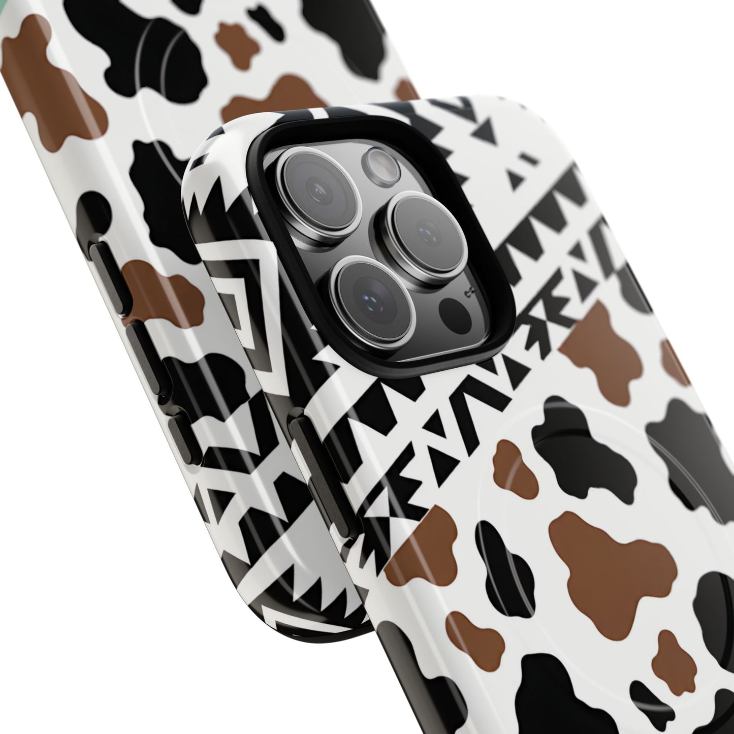 Mint Aztec Cowhide Magnetic Case