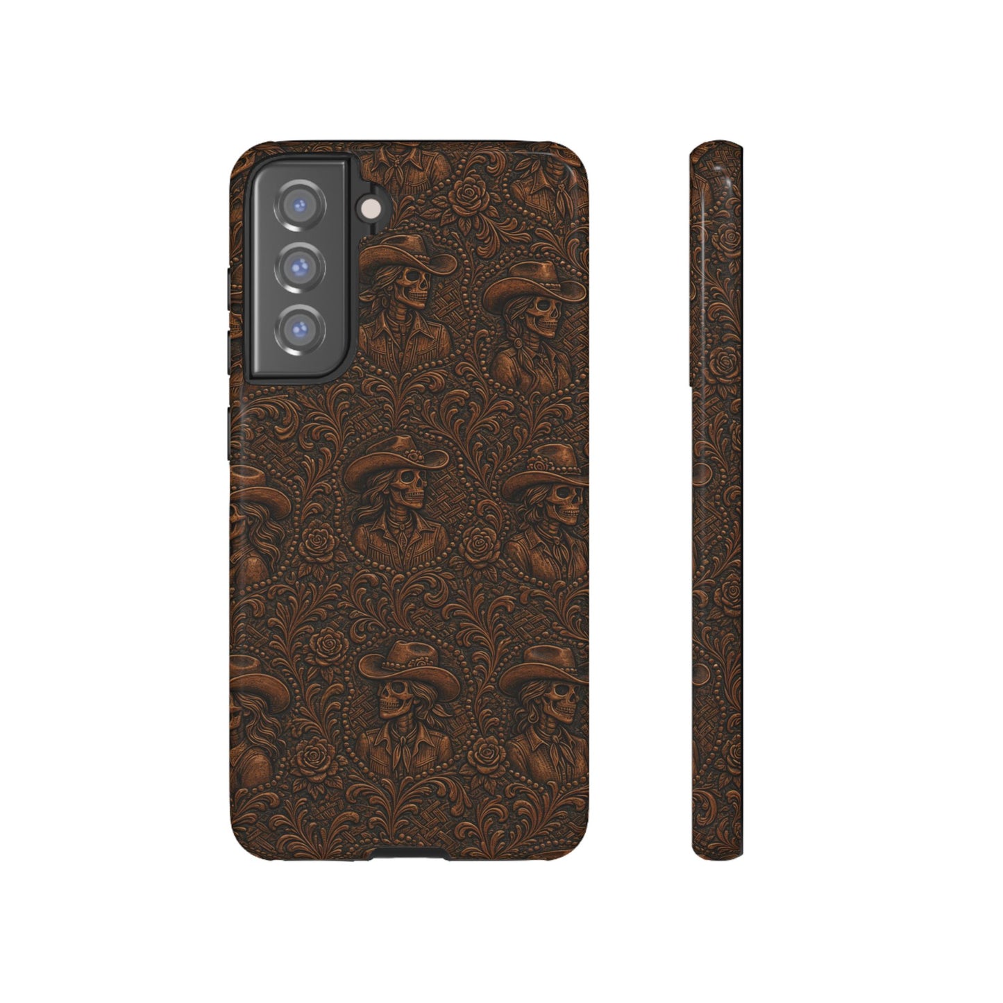 Tooled Skeleton Cowgirl Tough Case