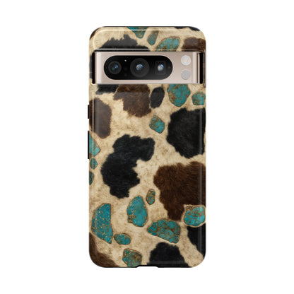 Turquoise Cowhide Tough Case
