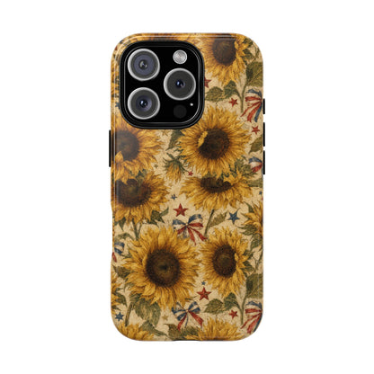 Patriotic Sunflowers Tough Case