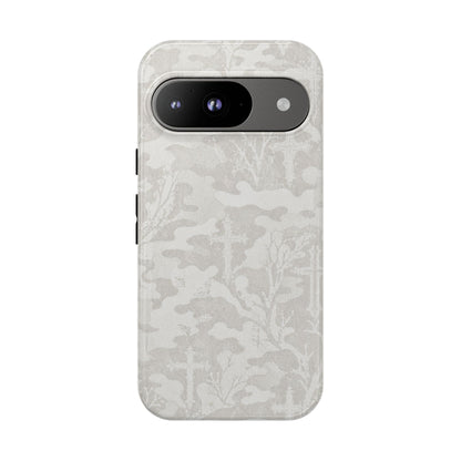 White Camo Cross Tough Case