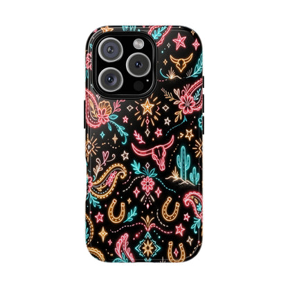 Neon Cowgirl Tough Phone Case