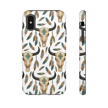 Aztec Feather Skull Tough Case