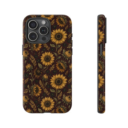 Burgundy Sunflowers Tough Case