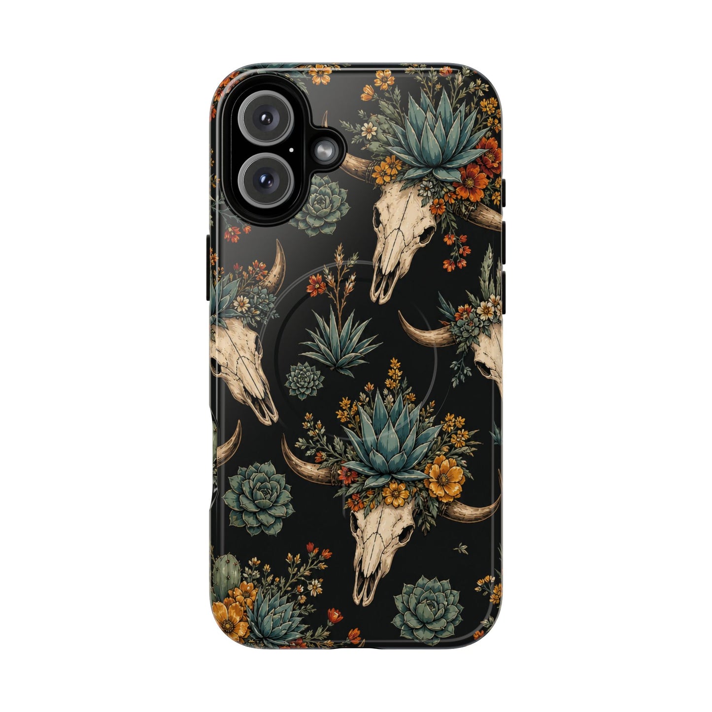 Desert Bloom Skull Magnetic Case