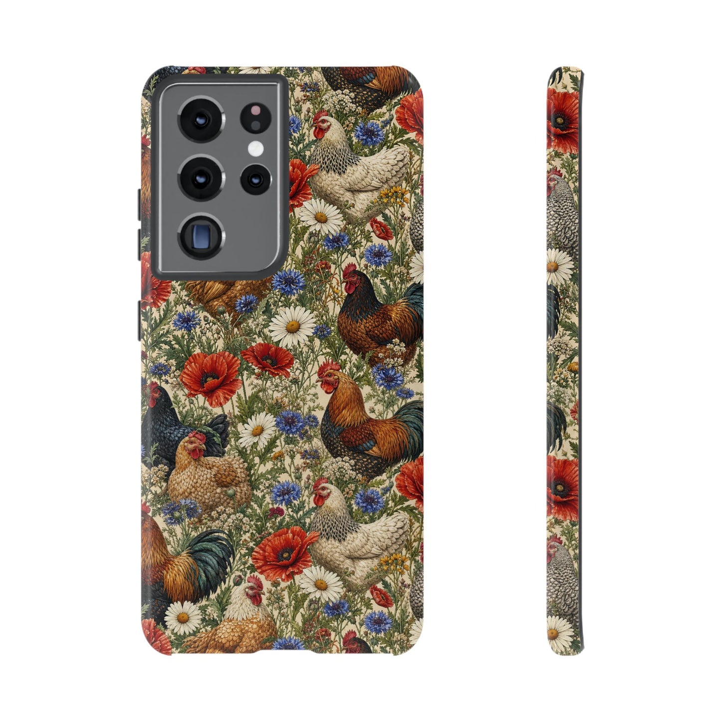 Patriotic Floral Chickens Tough Case