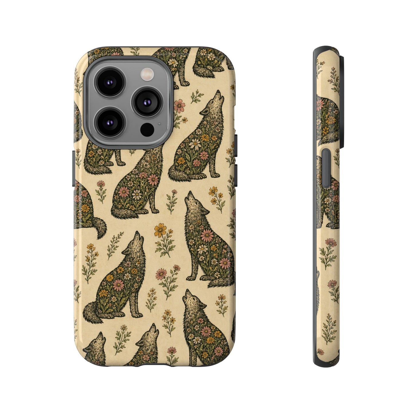 Floral Wolf Tough Case