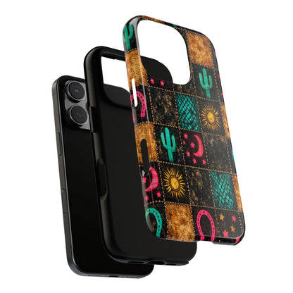 Neon Cactus Patchwork Tough Case