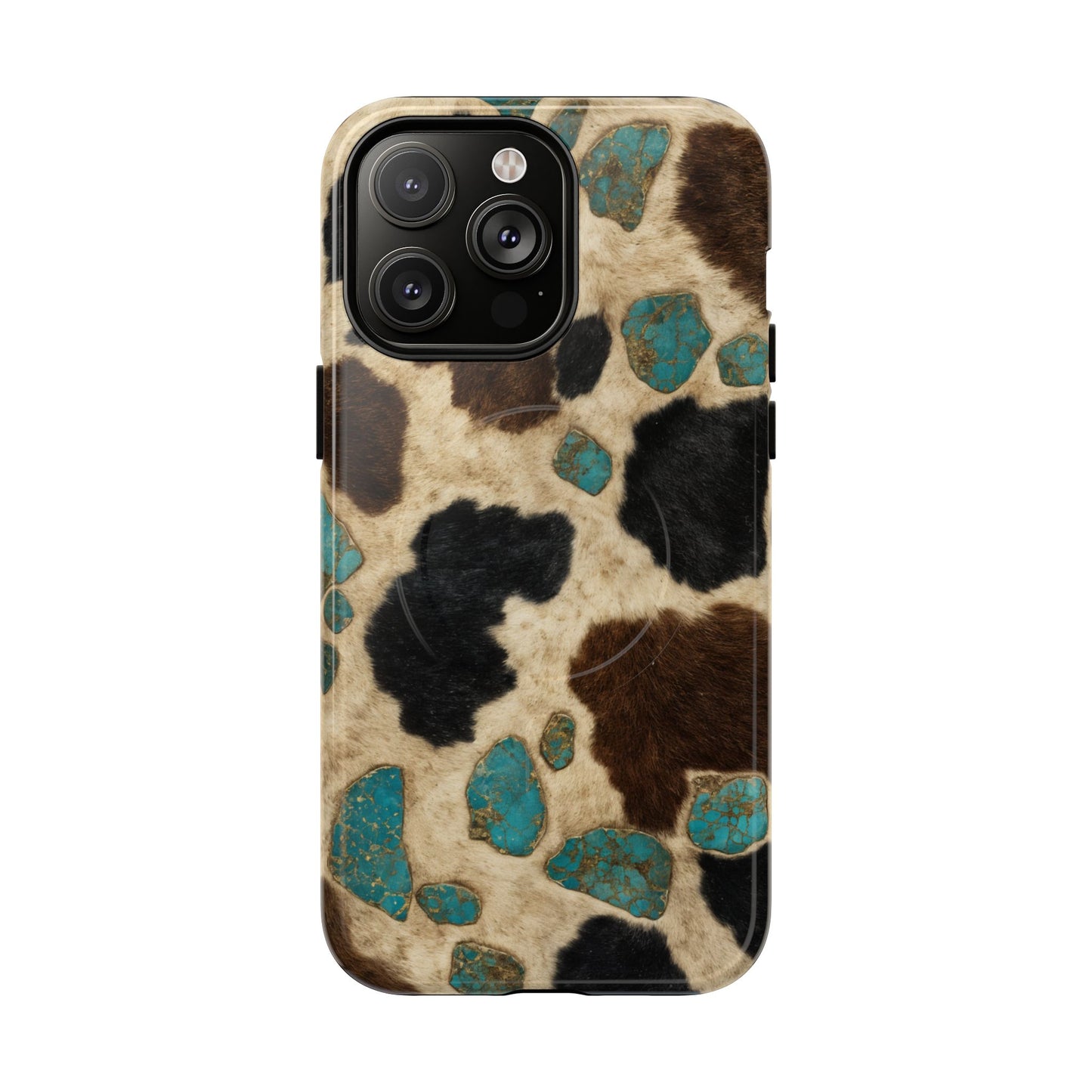 Turquoise Cowhide Magnetic Case