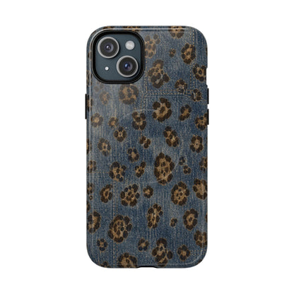 Denim Leopard Magnetic Case