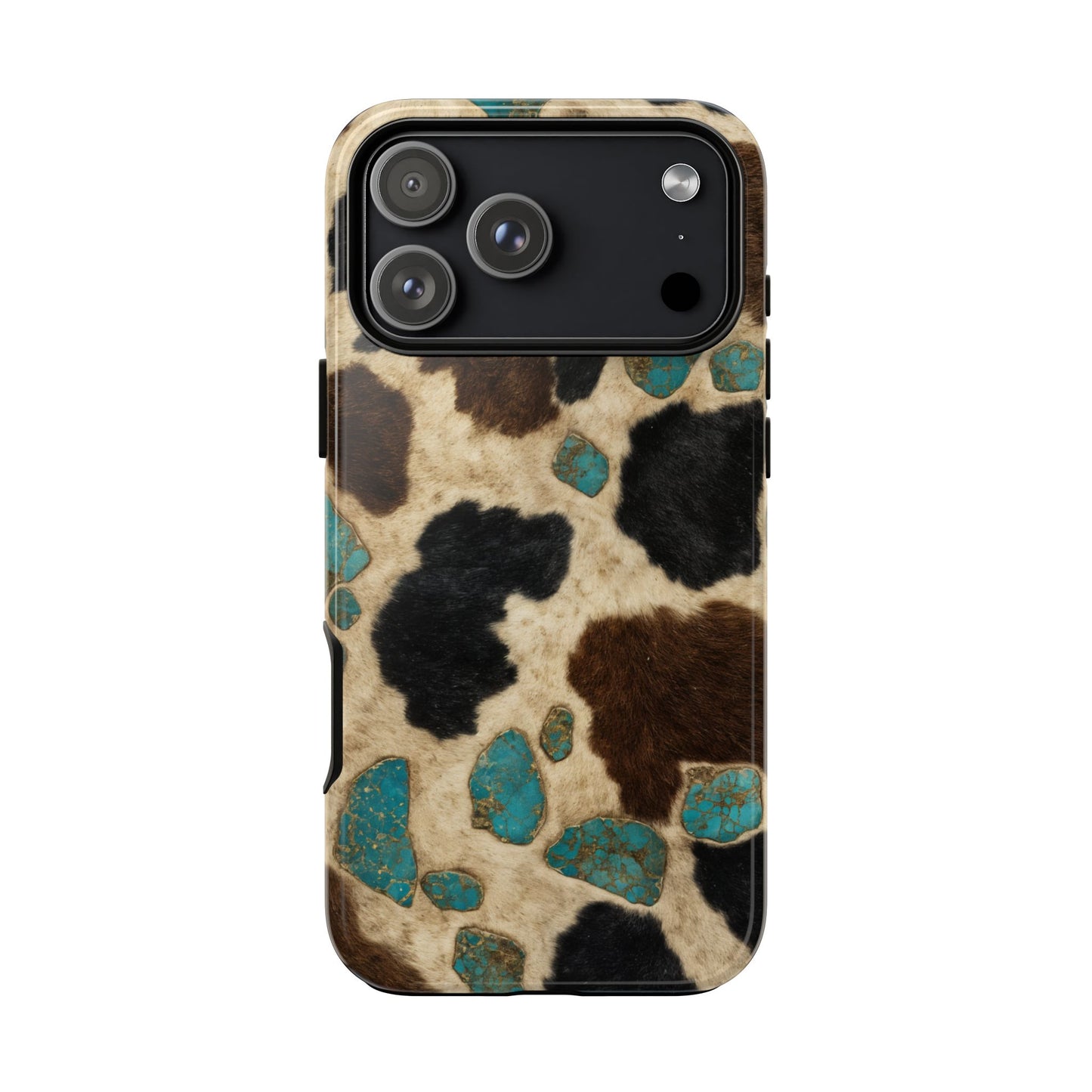 Turquoise Cowhide Tough Case