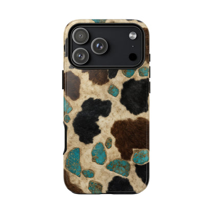 Turquoise Cowhide Tough Case