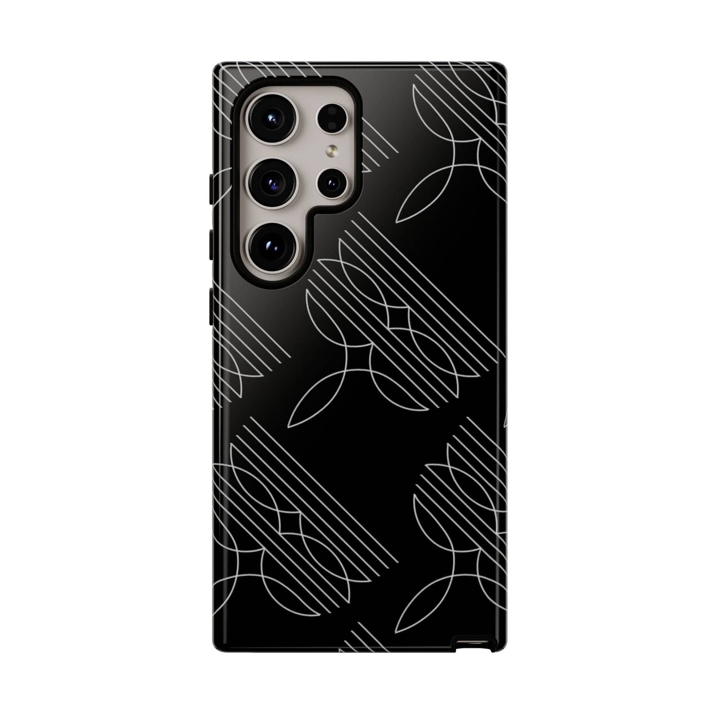 Boot Stitch Pattern Phone Case-Black