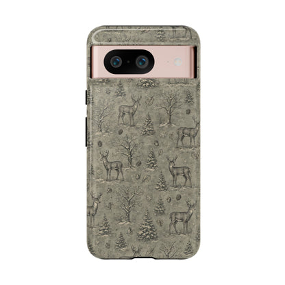 Etched Winter Buck Tough Case