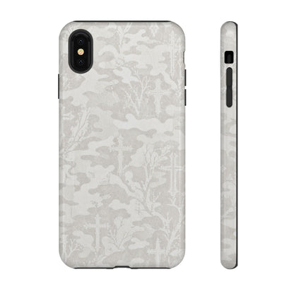 White Camo Cross Tough Case