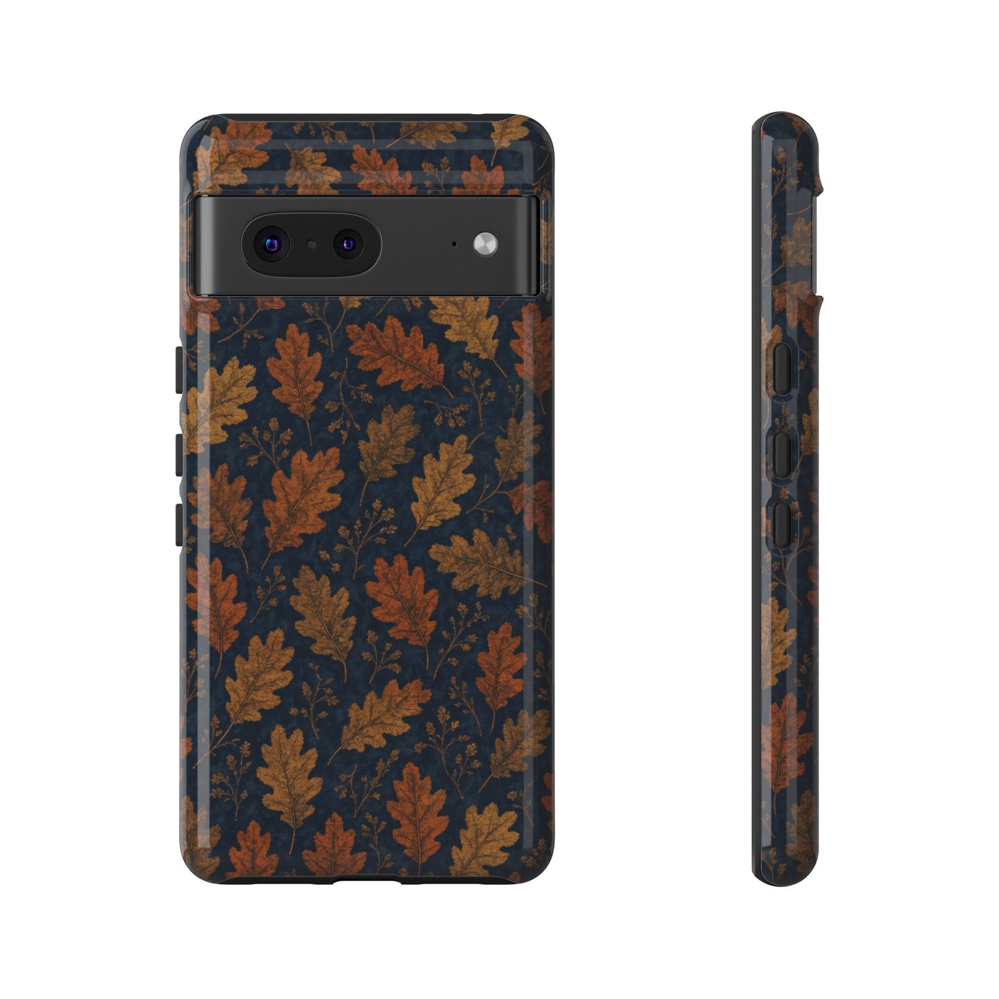 Navy Autumn Leaves Tough Case