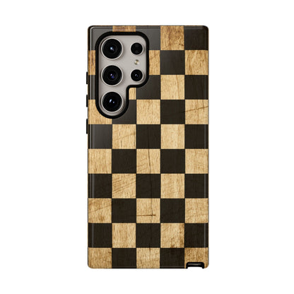 Checkered Rustic Wood Phone Case