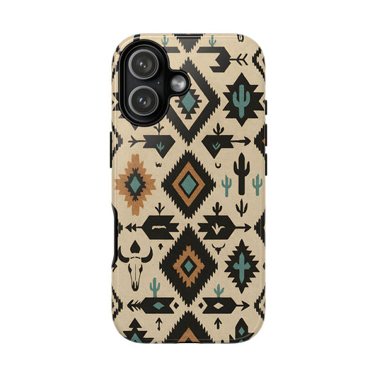 Ivory Western Aztec Tough Phone Case